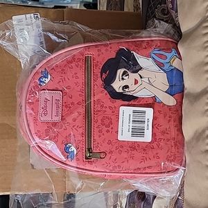 Snow white red with black straps loungefly mini backpack new with tags